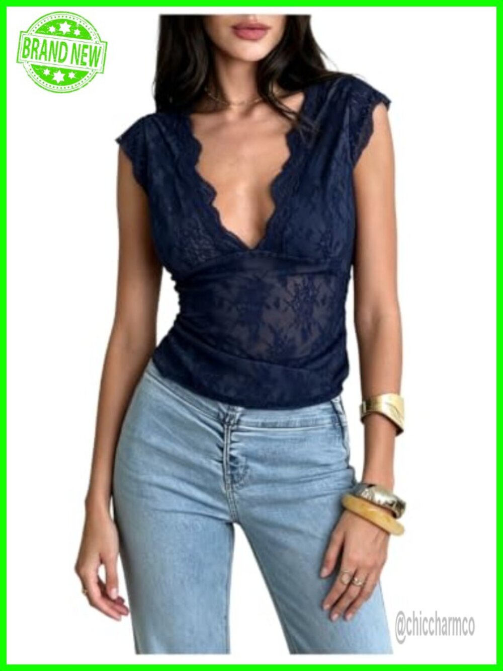 Women's Floral Lace Mesh Backless Tank Top Sleeveless V-Neck Party Top